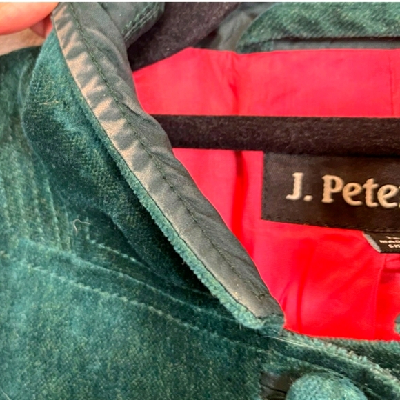 J Peterman Emerald Green Velvet Blazer Jacket Suiting - Picture 5 of 7